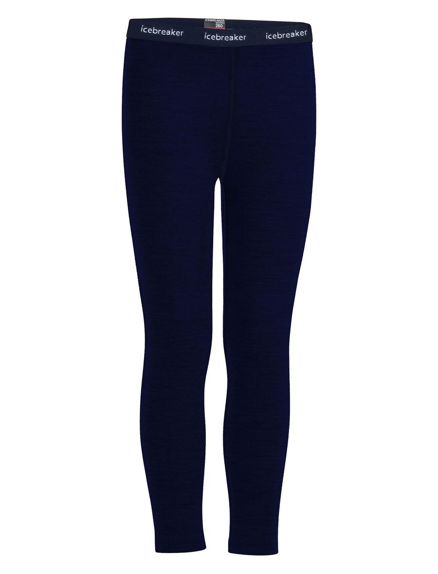 Midnight Navy Kids\' Icebreaker Merino 260 Tech Thermal Leggings | USA 1937PJJQ